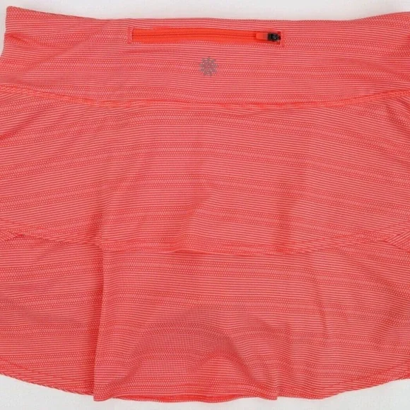 Athleta Swagger Skort Dot Stripe Tier Ruffle Athletic Mini Tennis Skirt Small - Picture 3 of 9